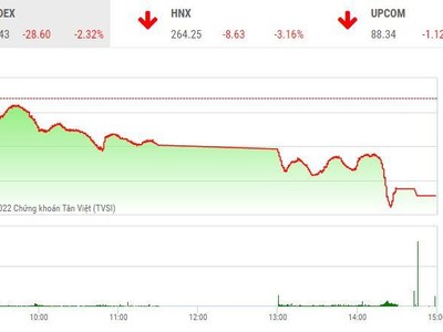 Giao dịch chứng khoán chiều 19/9: VN-Index bốc hơi gần 30 điểm, cổ phiếu đua nhau nằm sàn