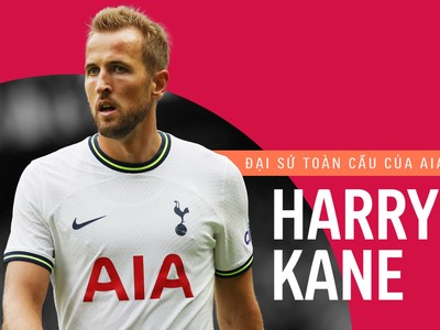Harry Kane, tiền đạo câu lạc bộ bóng đá Tottenham Hotspur làm Đại sứ Toàn cầu của Tập đoàn AIA