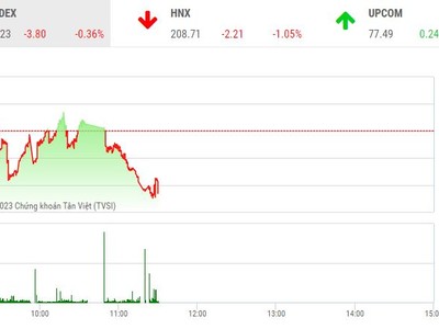 Giao dịch chứng khoán sáng ngày 10/2: Thị trường ảm đạm, VN-Index tiếp tục mất điểm