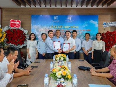 Tập đoàn Xây dựng Hòa Bình (HBC) cùng chủ đầu tư Thái- Holding ký kết hợp đồng tổng thầu thi công dự án Khu Nhà ở Xã hội tại Tổng kho 3 Lạc Viên