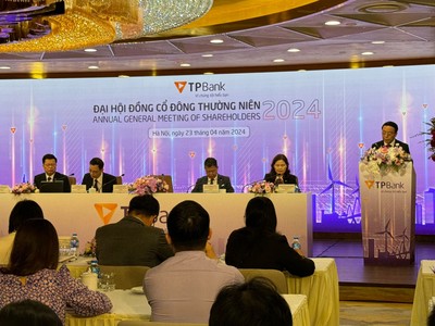 ĐHĐCĐ 2024 TPBank (TPB): Chia cổ tức 25% bằng tiền mặt và cổ phiếu, quý I/2024 lãi hơn 1.800 tỷ đồng