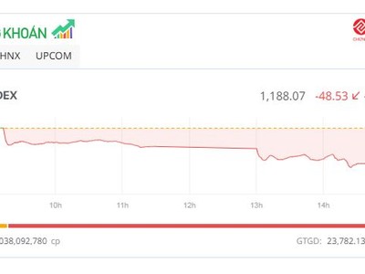 Lệnh bán tháo kích hoạt, VN-Index bốc hơi gần 50 điểm trong phiên 5/8