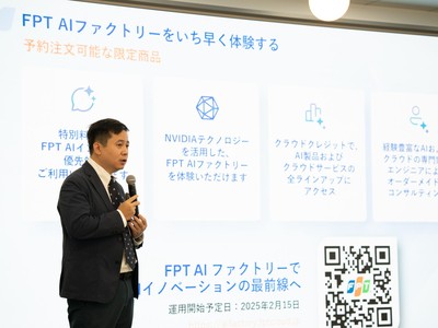 Ông Lê Hồng Việt, Tổng Giám đốc FPT Smart Cloud, Tập đoàn FPT giới thiệu ra mắt FPT AI Factory tại Nhật Bản.
