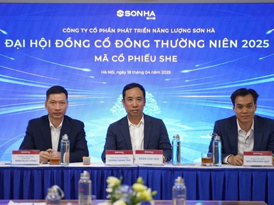 Công ty cổ phần Phát triển Năng lượng Sơn Hà (mã chứng khoán SHE) đã tổ chức thành công Đại hội đồng cổ đông thường niên 2025 thông qua kế hoạch kinh doanh với mục tiêu doanh thu 250 tỷ đồng, lợi nhuận sau thuế 15 tỷ đồng.