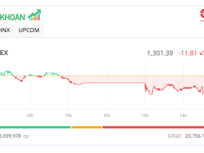 Nhóm cổ phiếu ngân hàng đảo chiều, VN-Index vẫn giữ được mốc 1.300 điểm