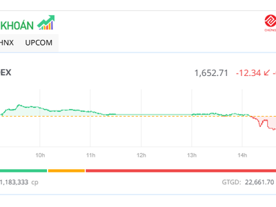 Sắc đỏ bao trùm, chỉ số VN-Index giảm về sát mốc 1.650 điểm 