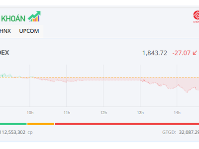 Lực bán gia tăng mạnh, VN-Index giảm gần 30 điểm