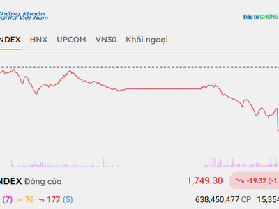 Áp lực bán gia tăng, VN-Index lùi về dưới mốc 1.750 điểm