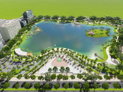 Hà Nội có thêm công viên hồ điều hòa rộng 11,9ha tại cừa ngõ phía Tây