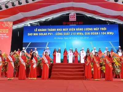 Tập đoàn Sao Mai khánh thành nhà máy điện năng lượng mặt trời Sao Mai Solar PV1