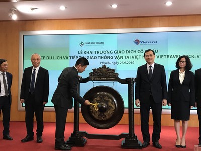 Cổ phiếu VTR của Vietravel tăng kịch trần trong ngày giao dịch đầu tiên trên UpCoM