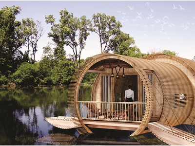 “Bungalow Thủy Mộc” lấy ý tưởng cách điệu từ công trình Guiness Việt Nam “trúc bạch long  - Trà Sư” 