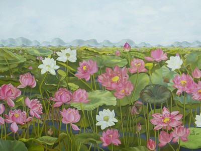 Triển lãm "Nghệ thuật Sen Việt 2023- Vẻ đẹp thuần khiết" mở cửa tự do từ 9h00 - 21h00 ngày 26/3 đến hết ngày 31/3/2023