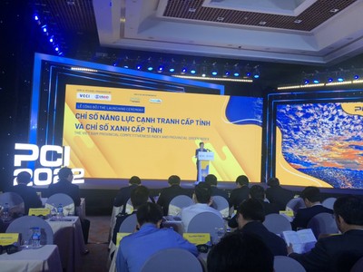 Ông Phạm Tấn Công, Chủ tịch VCCI phát biểu tại Lễ công bố PCI 2022.