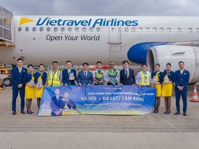 Vietravel Airlines khai trương hai đường bay mới nối Hà Nội với Đà Lạt, Nha Trang