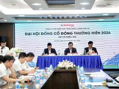 Ngày 26/4, Công ty cổ phần phát triển Năng lượng Sơn Hà (SHE) tổ chức thành công Đại hội đồng cổ đông thường niên.