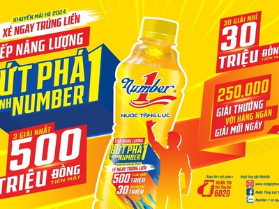 Chương trình Xé ngay trúng liền 2024 – Number 1 “Tiếp năng lượng bứt phá thành Number 1” bắt đầu từ 00:00 ngày 20/05/2024 đến 23:59 ngày 18/07/2024.