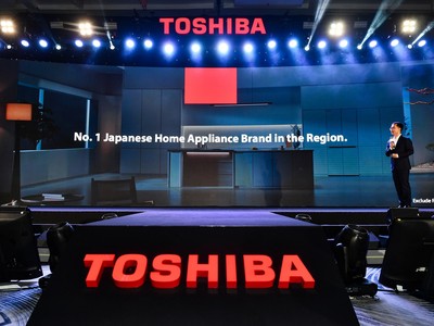 Ông Zeal Jiang, Chủ tịch khu vực APAC của Toshiba Lifestyle phát biểu tại lễ công bố chiến lược khu vực châu Á- Thái Bình Dương