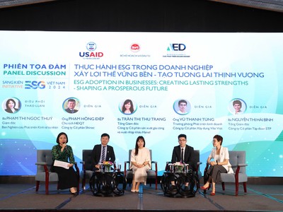 Câu chuyện động lực mới từ thực hành ESG được các doanh nghiệp thảo luận sôi nổi tại Lễ trao giải Sáng kiến ESG Việt Nam 2024 và Giới thiệu các công cụ hỗ trợ thực hành Môi trường, Xã hội, Quản trị (ESG) trong doanh nghiệp.