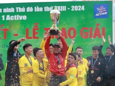 Vô địch giải bóng đá học sinh THPT Hà Nội - An ninh Thủ đô lần thứ XXIII năm 2024 Cúp Number 1 Active với tinh thần “không bao giờ bỏ cuộc”