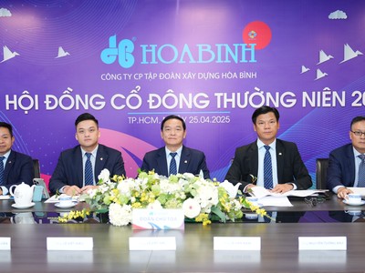 HBC tổ chức Đại hội đồng cổ đông thành công, thông qua kế hoạch kinh doanh năm 2025 với mục tiêu doanh thu 9.000 tỷ đồng và lợi nhuận sau thuế 360 tỷ đồng.