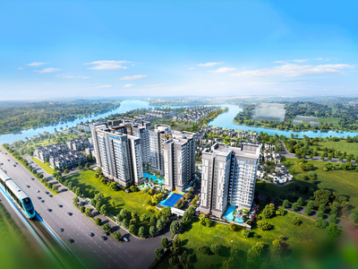 Khu căn hộ cao cấp ven sông Gladia Heights được Khang Điền hợp tác với Keppel (Singapore) phát triển (Hình phối cảnh)