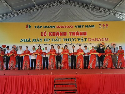 Dabaco chính thức đưa vào vận hành nhà máy ép dầu thực vật công suất 45 triệu lít/năm