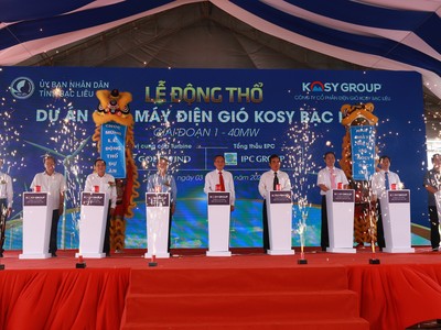 Kosy Group chính thức khởi động dự án điện gió Bạc Liêu