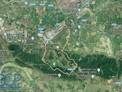 Khu đô thị tại xã Tiền Phong, huyện Yên Dũng và xã Đồng Sơn, thành phố Bắc Giang (tỷ lệ 1/500).