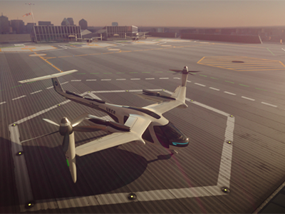 Dịch vụ uberAIR có thể được thử nghiệm từ 2020. Ảnh: CNN