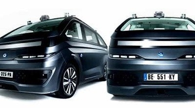 Chiếc taxi robot của công ty Navya, Pháp