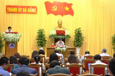 Quang cảnh họp báo do Thành ủy Đà Nẵng tổ chức