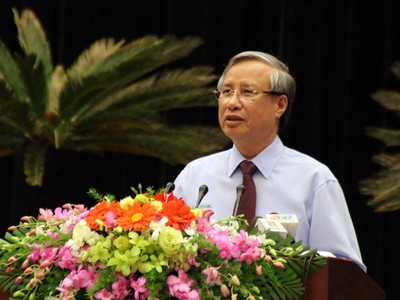 Ông Trần Quốc Vượng - Ủy viên Bộ Chính trị, Thành viên thường trực Ban Bí thư, Chủ nhiệm Ủy ban kiểm tra TƯ phát biểu chỉ đạo hội nghị.