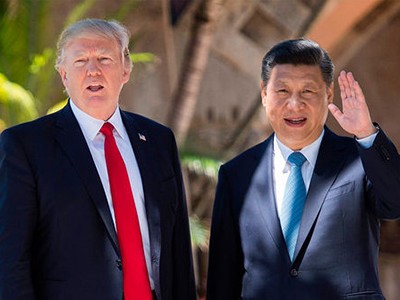 Tổng thống Mỹ Trump, trái và Chủ tịch Trung Quốc Tâp Cận Bình. Ảnh: AFP.