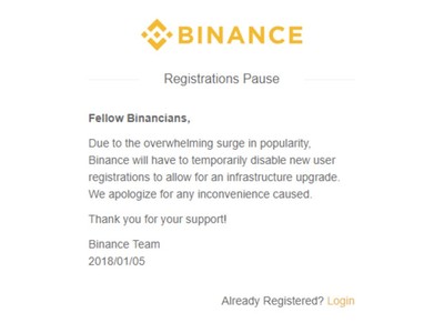 Sàn giao dịch lớn nhất thế giới tạm ngừng cho mở tài khoản mới để nâng cấp.