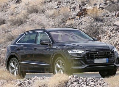 Nguyên mẫu Audi Q8 trên đường thử tại Tây Ban Nha. 