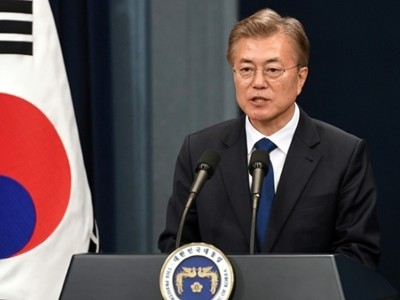 Tổng thống Hàn Quốc Moon Jae-in. Ảnh: AFP