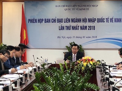 Phiên họp Ban chỉ đạo liên ngành Hội nhập quốc tế về kinh tế lần thứ nhất năm 2018 diễn ra sáng ngày 11/1/2018