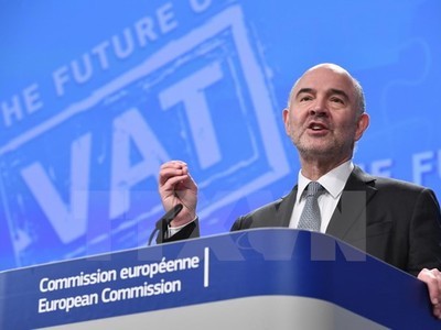Ủy viên phụ trách tài chính của EU Pierre Moscovici. (Ảnh: AFP/TTXVN)