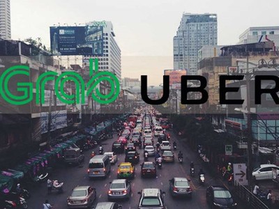 Grab và Uber Đông Nam Á liệu có về chung một nhà trong tương lai? Ảnh: Kr-asia.