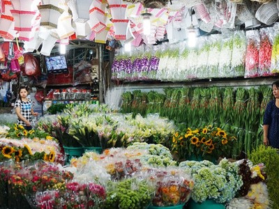 Chợ hoa đêm lớn nhất Sài Gòn chuẩn bị vào vụ Tết