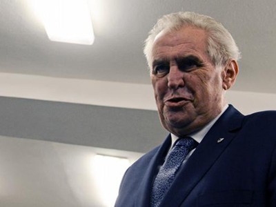Tổng thống Czech Milos Zeman. Ảnh: AFP.