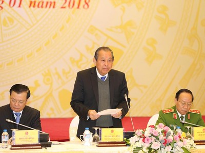 Phó Thủ tướng Thường trực Chính phủ Trương Hoà Bình phát biểu tại Hội nghị - Ảnh: VGP/Lê Sơn