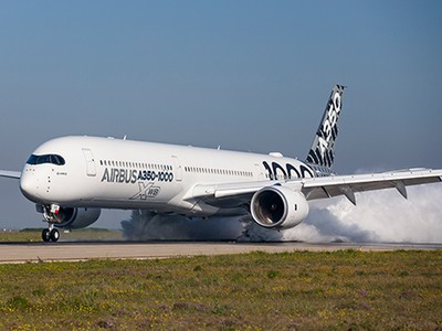 Máy bay A350-1000 trong tour trình diễn ở châu Á, Thái Bình Dương.