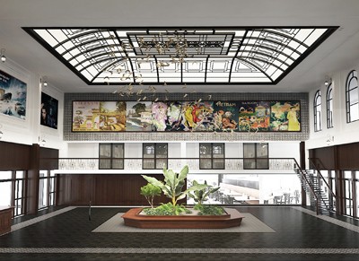 Khu sảnh lớn trệt sau khi được cải tạo. Ảnh: SASCO.