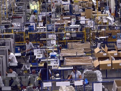 Một dây chuyền sản xuất tại nhà máy Bosch ở San Luis Potosi, Mexico ngày 11/1. (Nguồn: AFP/TTXVN)
