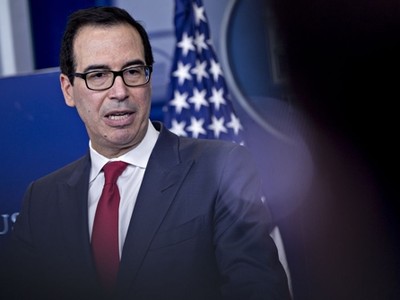 Bộ trưởng Tài chính Mỹ - Steven Mnuchin. Ảnh: Bloomberg