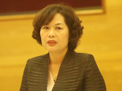 Phó thống đốc Nguyễn Thị Hồng khẳng định quy trình nhận tiền gửi, cho vay của ngân hàng chặt chẽ. Ảnh: Võ Hải