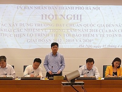 Phó Chủ tịch UBND Thành phố Hà Nội Ngô Văn Quý phát biểu tại Hội nghị.