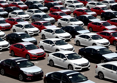 Từ đầu năm đến nay, lô xe Honda nhập từ Thái Lan vẫn chiếm phần lớn lượng xe con nhập khẩu vào Việt Nam. Ảnh: Quốc Đoan.